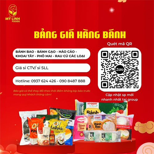 BẢNG GIÁ HÀNG BÁNH